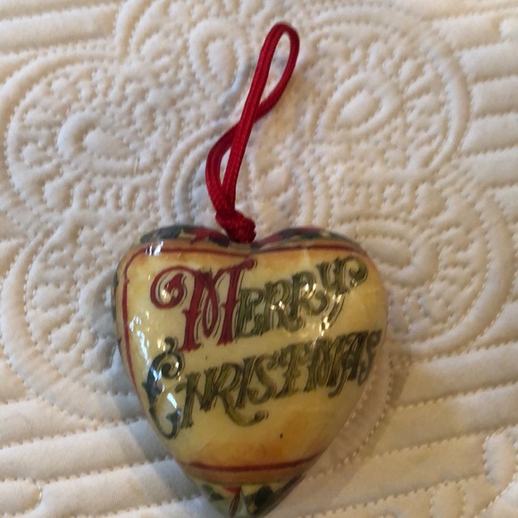 🎄Merry Christmas Small Machete Puffed Heart Christmas Tree Ornament - Picture 2 of 8